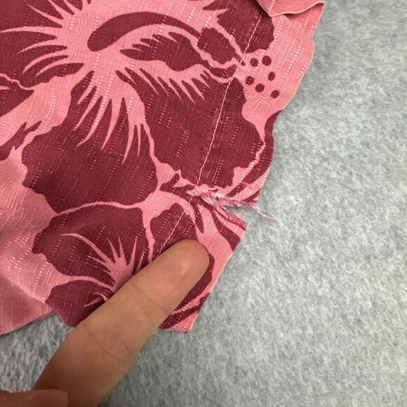 Tommy Bahama Shirt Mens L 100% Silk S/S Tropical Pink Button Up Floral‎ Hawaiian - Picture 6 of 6